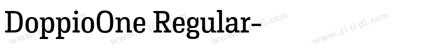 DoppioOne Regular字体转换